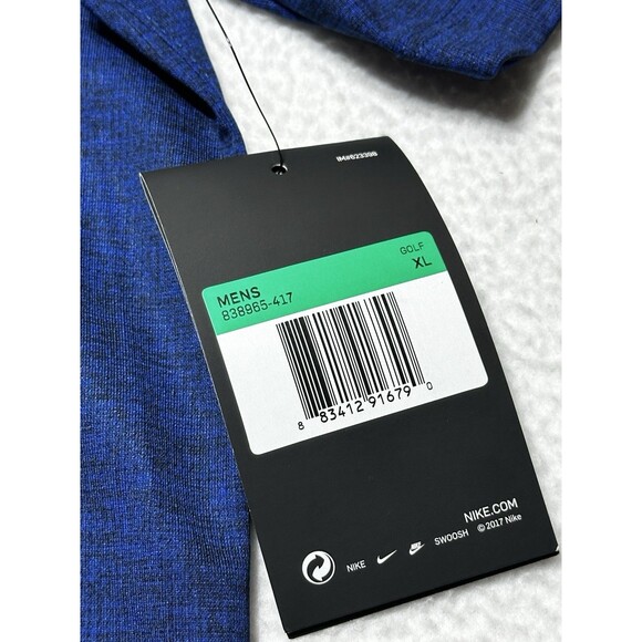 Nike Dri-FIT Crosshatch Polo Size XL Bill Estes Ford Logo Shirt 838965 NWT New - Picture 6 of 9